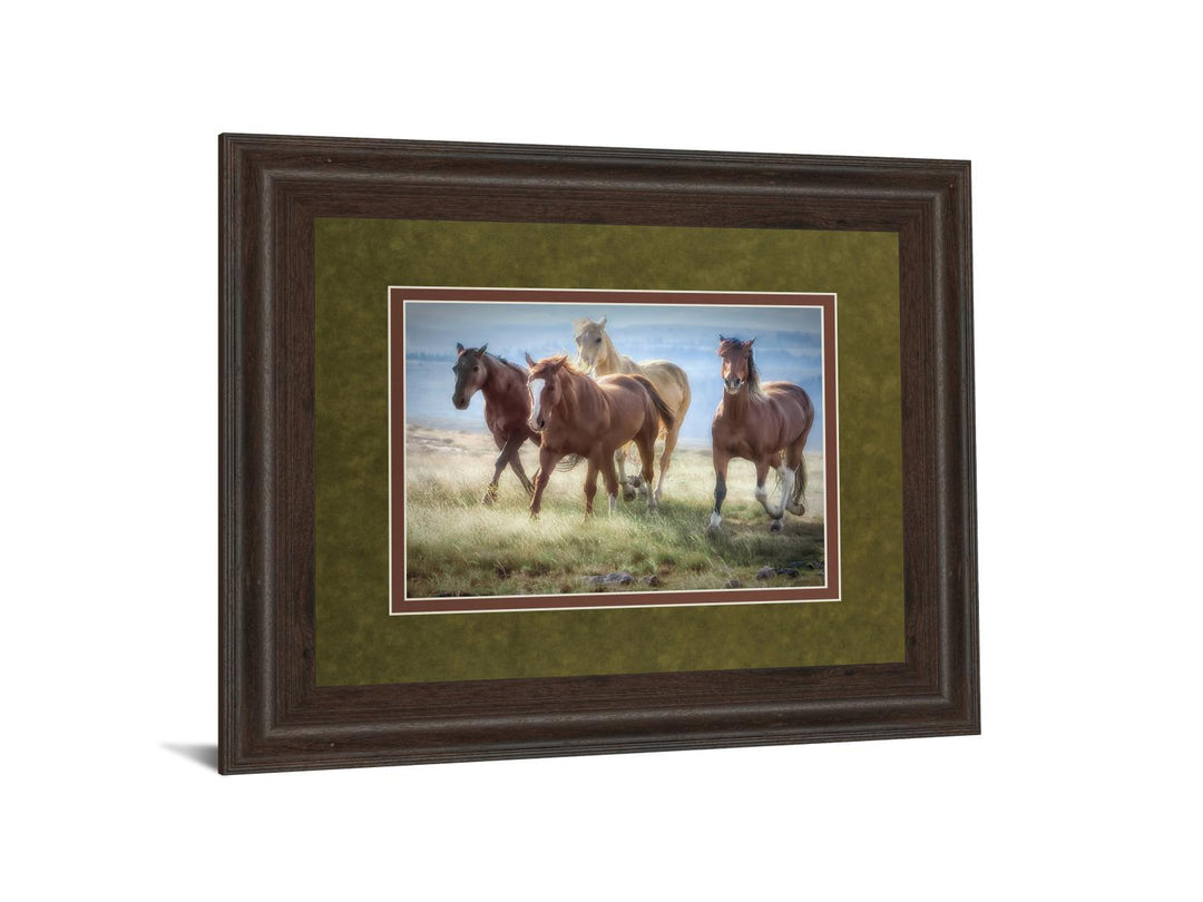 Morning Stroll By Wendy Caro - Framed Print Wall Art - White