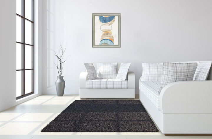 Stacked Serene Shapes - 28" x 34" Framed Wall Art