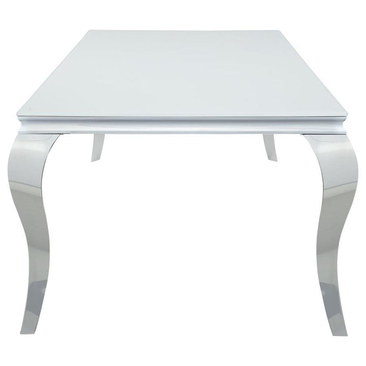 Carone - Rectangular Glass Top Dining Table