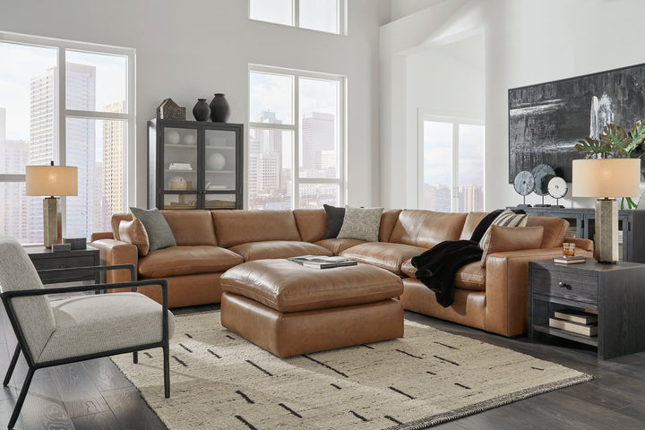 Ashley 309-01 - 5PC Genuine Leather Sectional Set ON SALE