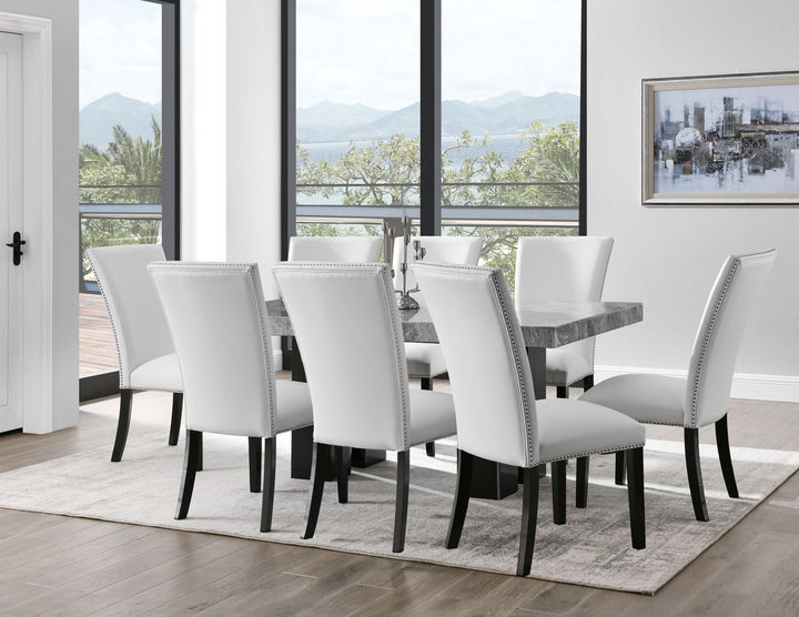 Camila - Rectangular Dining Set - Gray Top