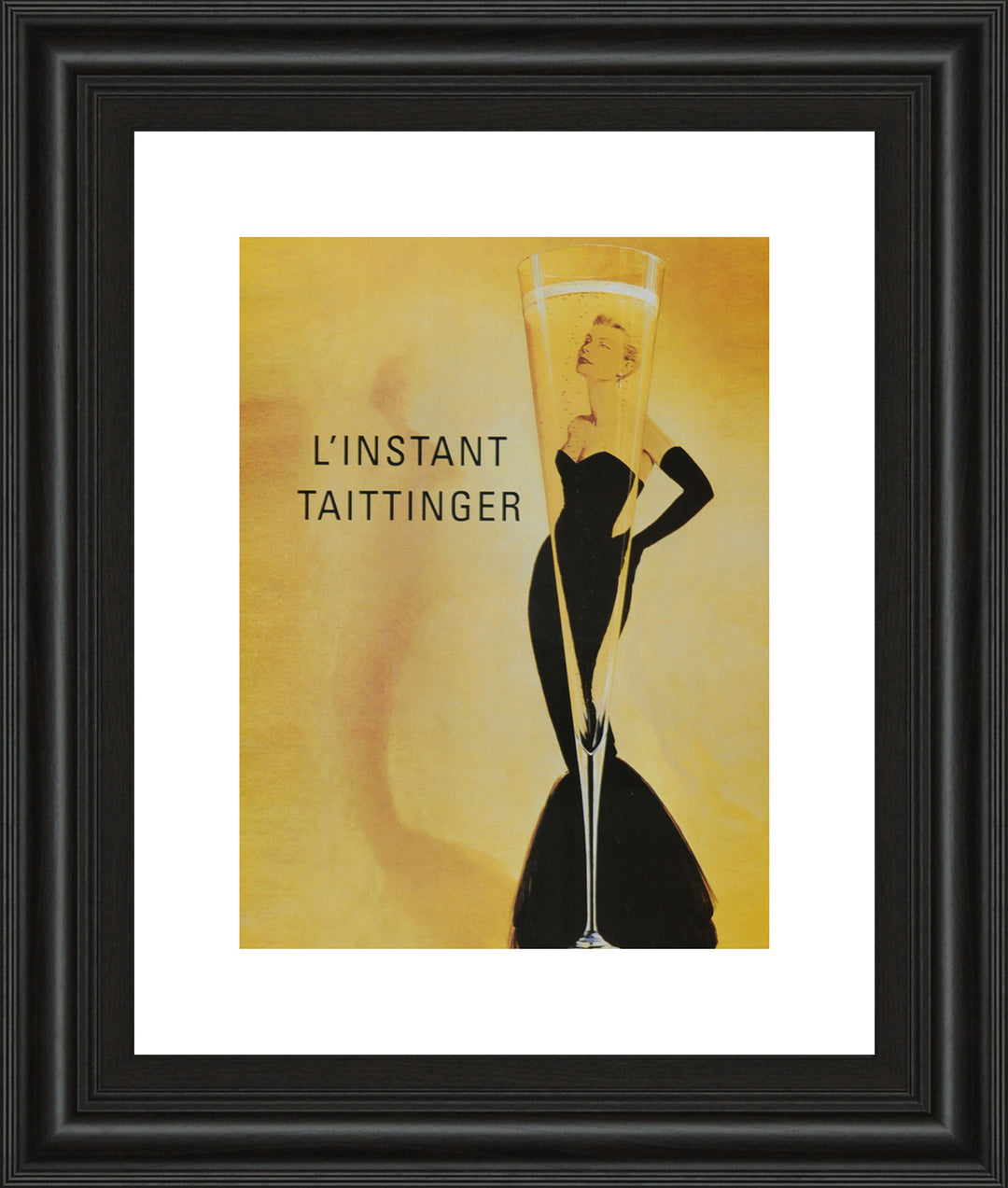 Taittinger - Framed Print Wall Art- Yellow - Yellow