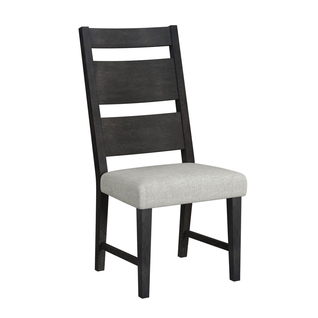Jemma - Wood Back Dining Side Chair (Set of 2) - Dark Espresso / Beige Linen
