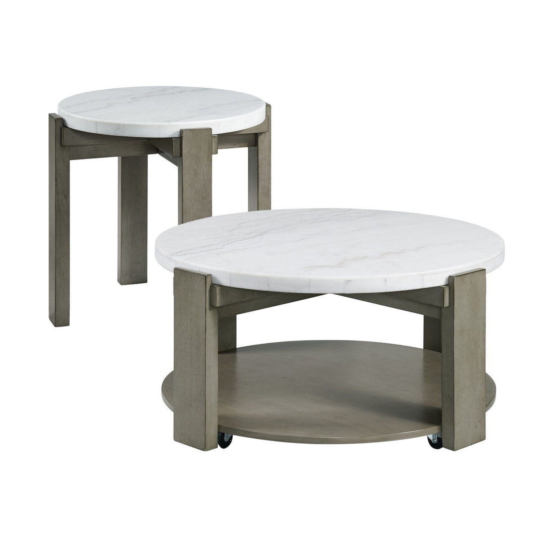 Rosamel - 2 Piece Occasional Table Set (Coffee Table And End Table) - Gray