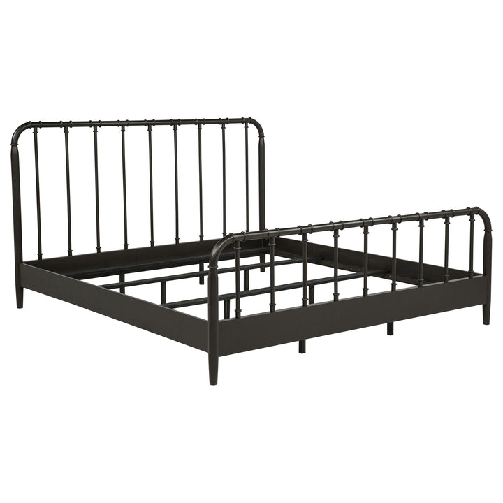 Rocco All Wood Water Pipe Open Frame Eastern King Bed Dark Bronze