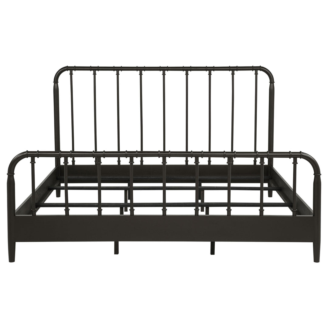 Rocco All Wood Water Pipe Open Frame Eastern King Bed Dark Bronze