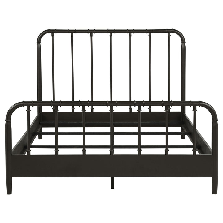Rocco All Wood Water Pipe Open Frame Queen Bed Dark Bronze