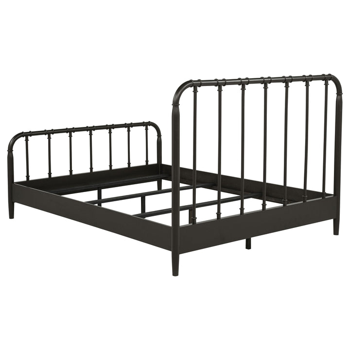 Rocco All Wood Water Pipe Open Frame Queen Bed Dark Bronze