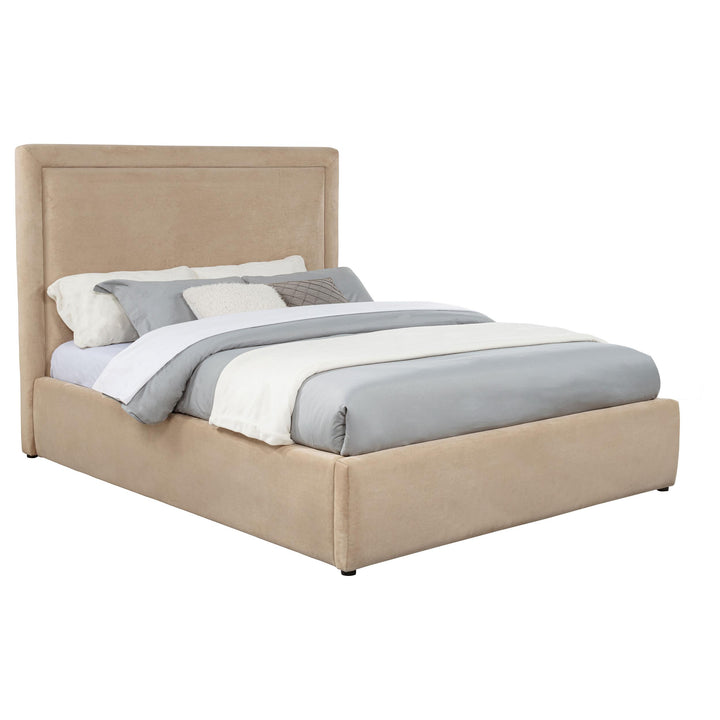 Lawson 54-inch Upholstered Queen Platform Bed Light Saddle