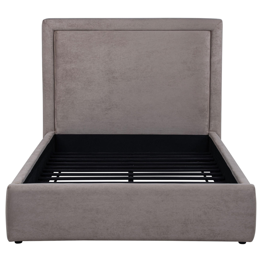 Lawson 54-inch Upholstered Full Panel Platform Bed Mushroom
