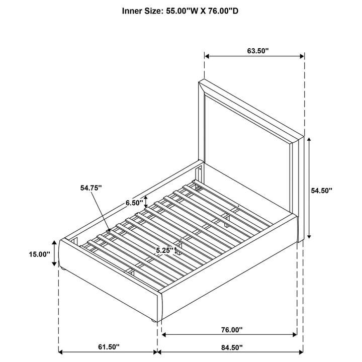 Lawson 54-inch Upholstered Full Panel Platform Bed Mushroom