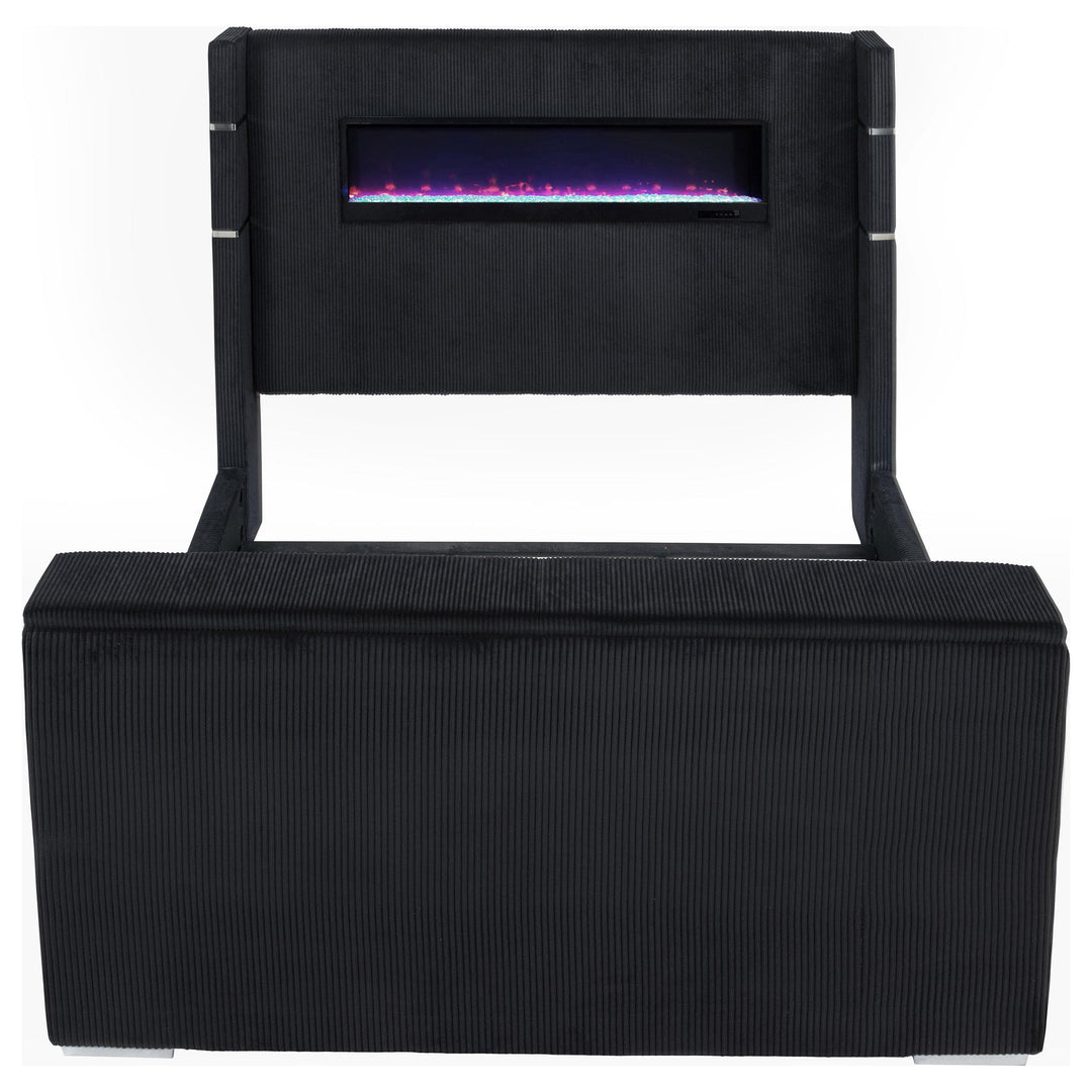 Tisdall California King Flame Visualizer TV Bed Black