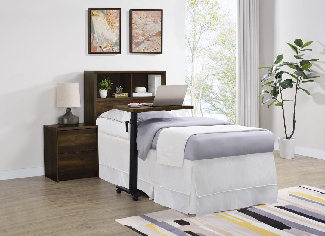Westpark 49-inch Twin Bookcase Headboard Dark Pine