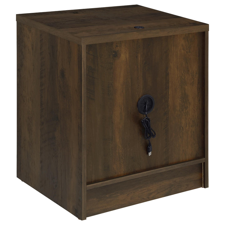 Westpark 2-drawer Nightstand LED Lights and USB Dark Pine