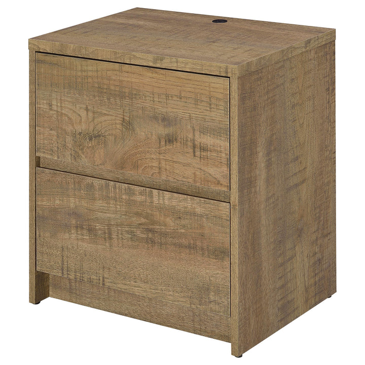 Westpark 2-drawer Nightstand LED Lights and USB Mango