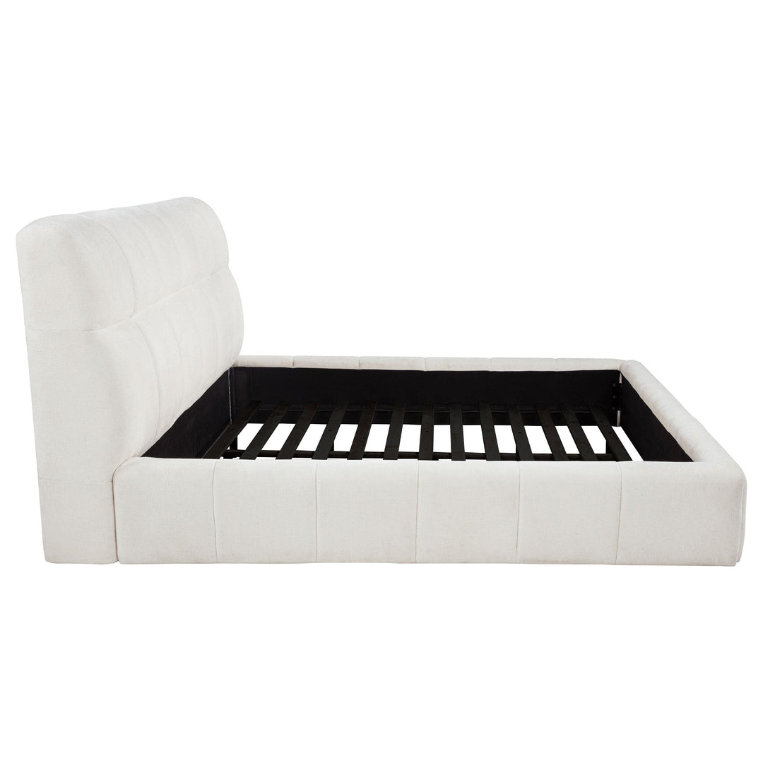 Nollet 48-inch Upholstered Eastern King Platform Bed Cream