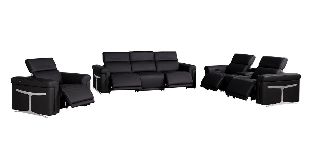 1126 - 7-Piece Modular Power Reclining Sofa, Loveseat &amp; Chair Set In With 5 Power Recliners &amp; Power Headrests