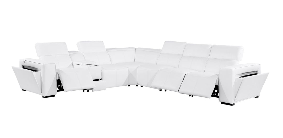 1224 - 7-Piece L-Shaped Sectional Sofa In With 3 Power Recliners &amp; Power Headrests