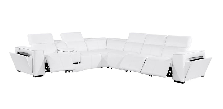 1224 - 7-Piece L-Shaped Sectional Sofa In With 3 Power Recliners &amp; Power Headrests