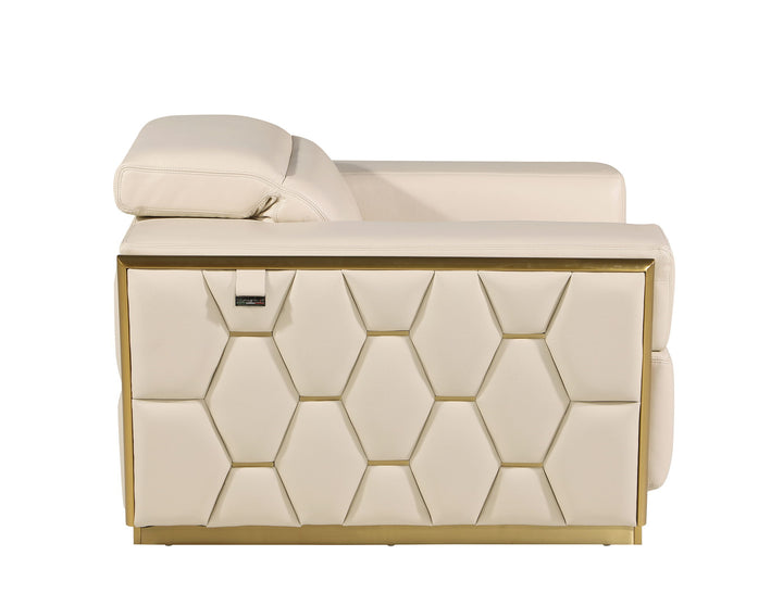 1111 - Leather Chair - Beige