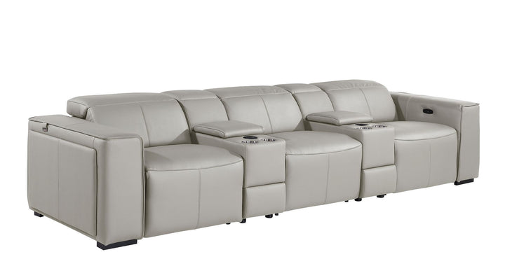 1224 - 5-Piece Modular Power Reclining Sofa In With 3 Power Recliners &amp; Power Headrests
