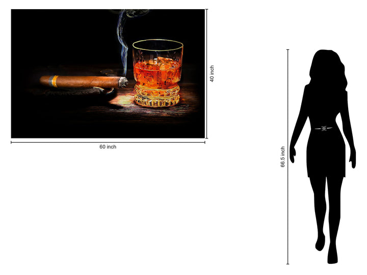 Tempered Glass With Foil - Cohiba &amp; Whiskey - Black