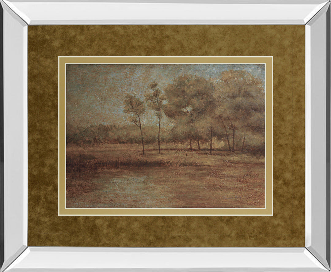 Woodland Solitude By Veronica Faust - Mirror Framed Print Wall Art - Dark Brown