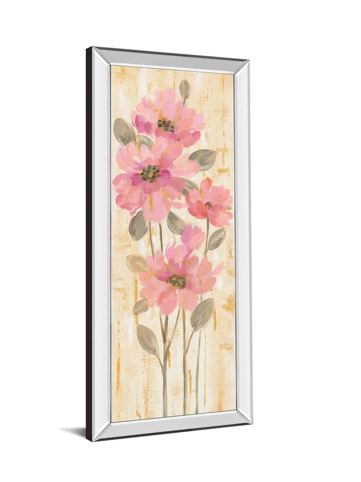 Beautiful Garden Tems I By Silvia Vassileva - Mirrored Frame Wall Art - Pink