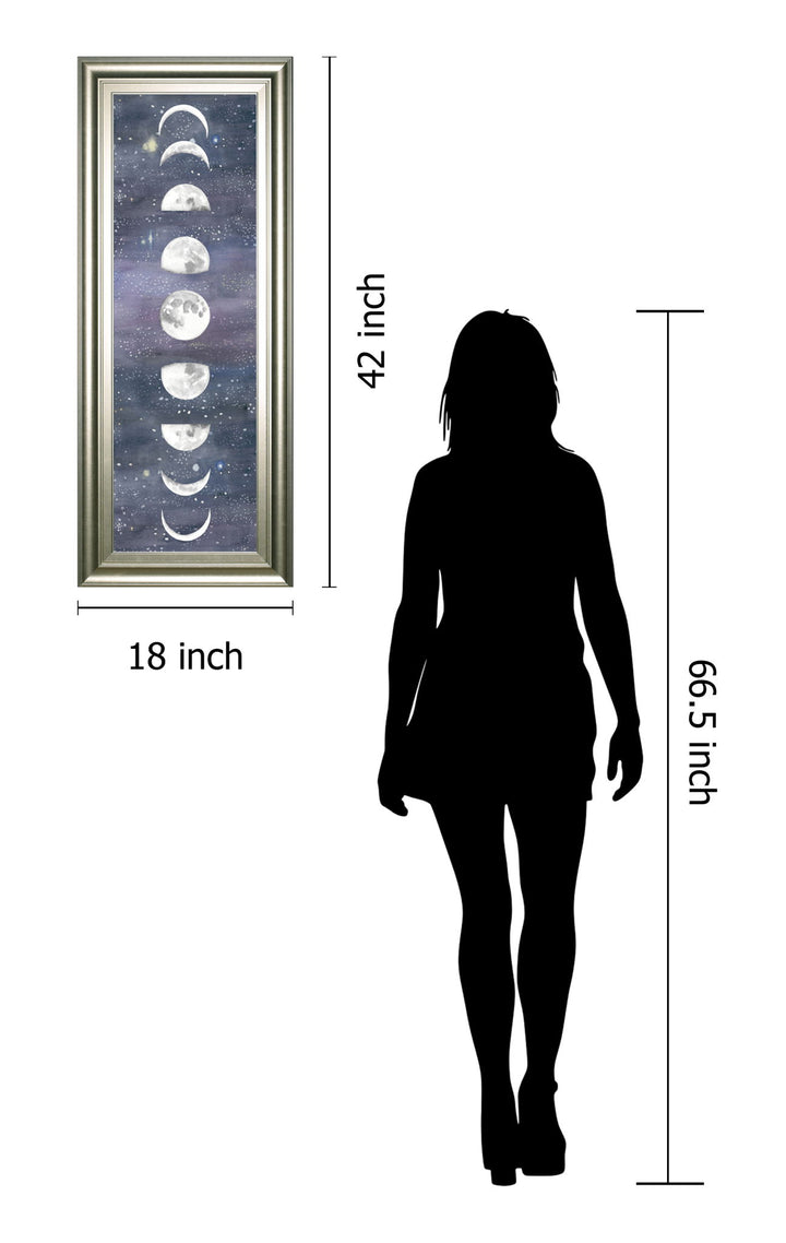 Moon Chart Il By Naomi Mccavitt - Framed Print Wall Art - Dark Gray