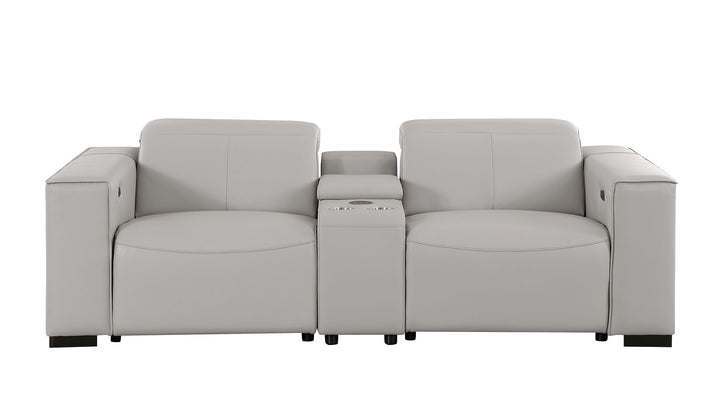1208 - Dual Power Reclining Console Loveseat