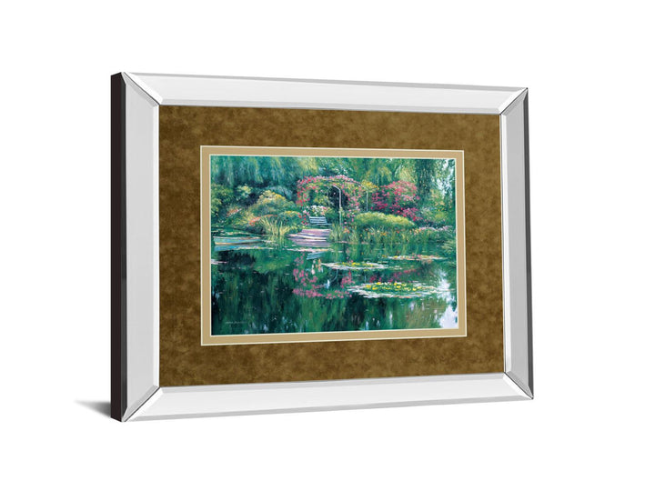 Swamp Scene - Mirror Framed Print Wall Art - Green