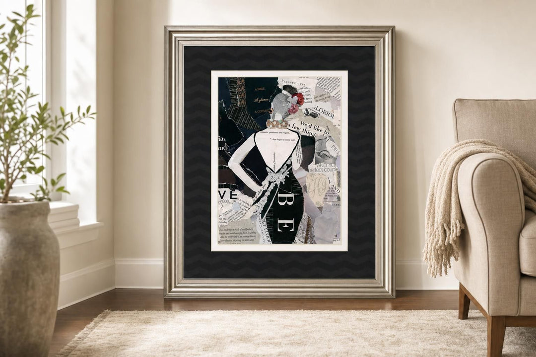 34x40 Fashion Mosaic II By Carol Robinson - Black