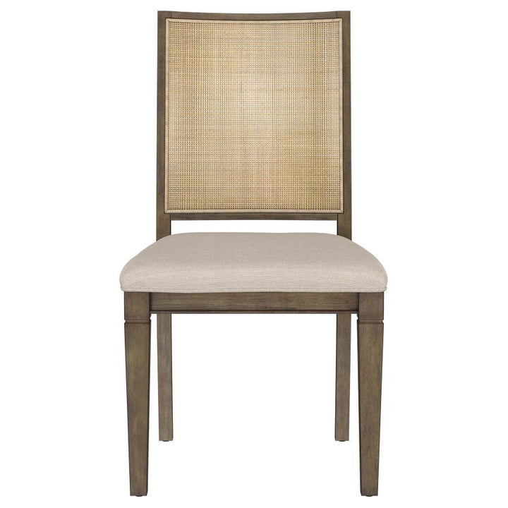 Matisse - Woven Rattan Back Dining Side Chair Brown (Set of 2) - Dark Brown