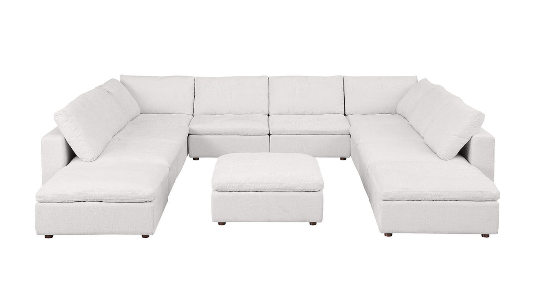 1100 - Top-Grain Italian Leather 11-Piece Sectional With Chaise
