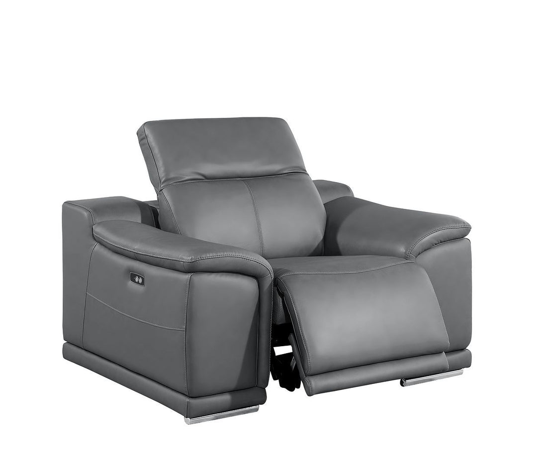2679 - Power Reclining Sofa, Loveseat &amp; Chair Set In Genuine Leather (6 Recliners)