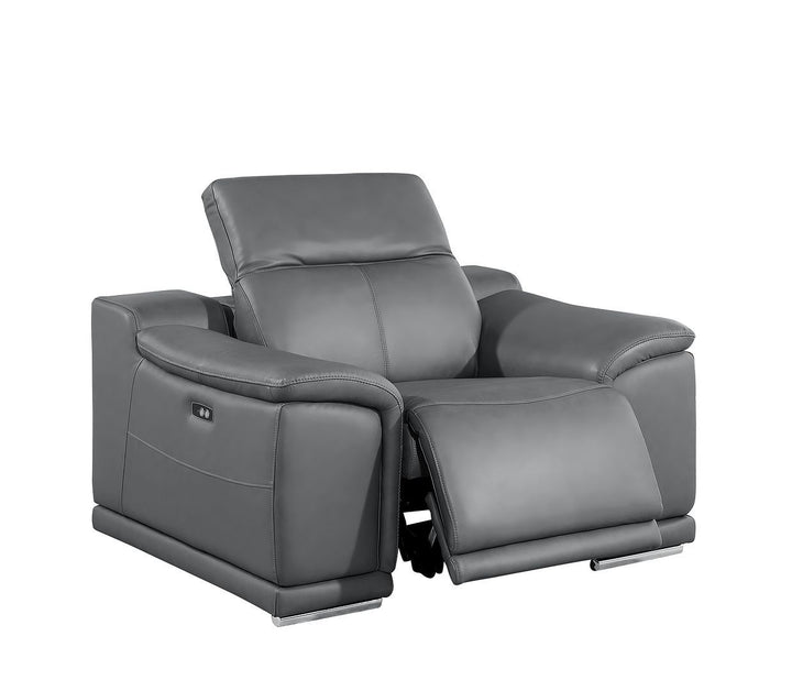 2679 - Power Reclining Sofa, Loveseat &amp; Chair Set In Genuine Leather (6 Recliners)