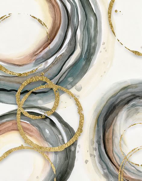 Gold Elasticity I By Nan (Framed Small) - Beige