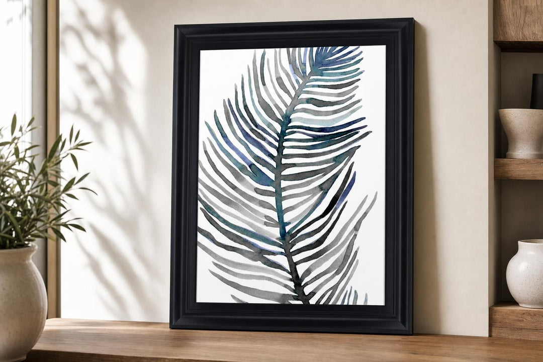 Feathered Palm Iii By Emma Scarvey - Gray