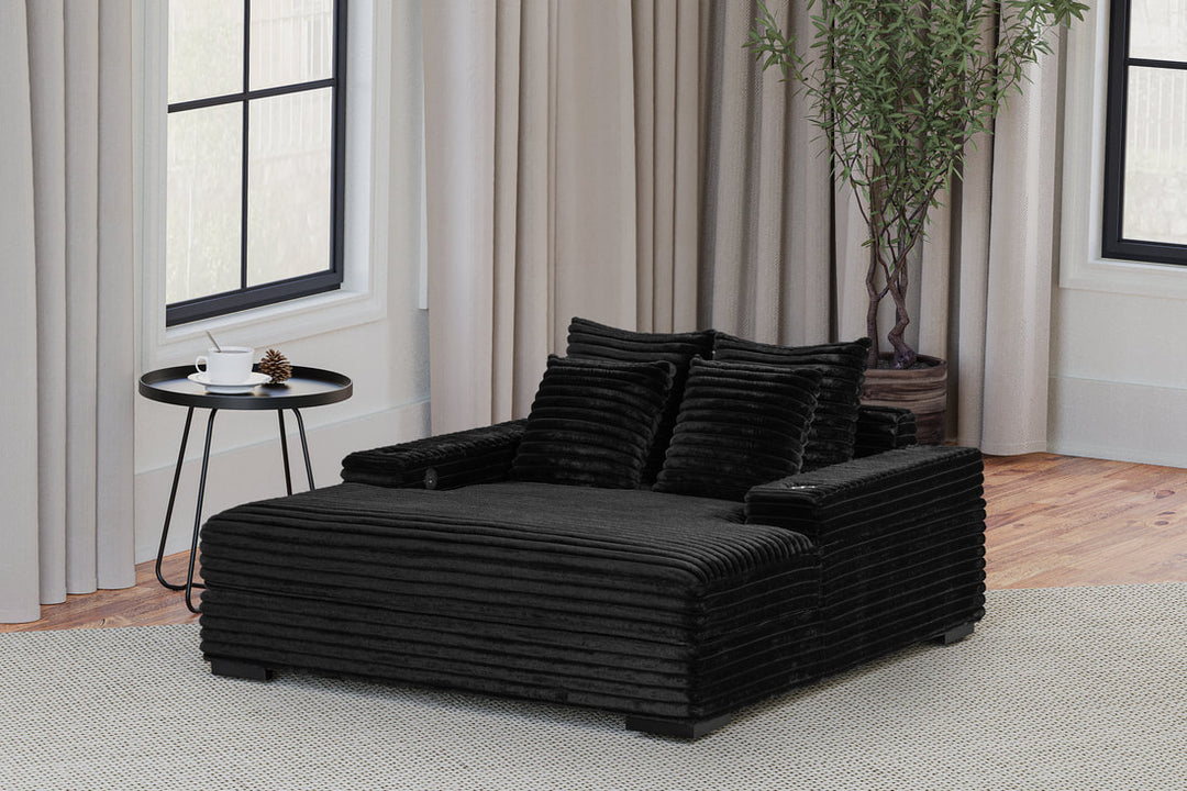 3400 Black Chaise Lounge