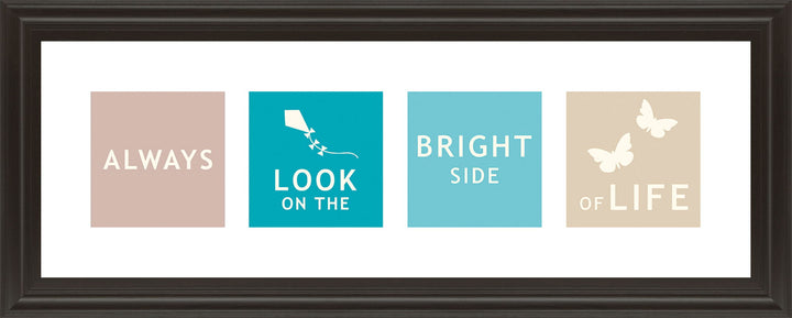 Words Of Kindness I By The Vintage Collection - Framed Print Wall Art - Blue