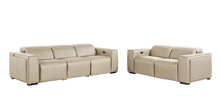1224 - 5-Piece Modular Power Reclining Sofa And Loveseat Set In With 4 Power Recliners &amp; Power Headrests