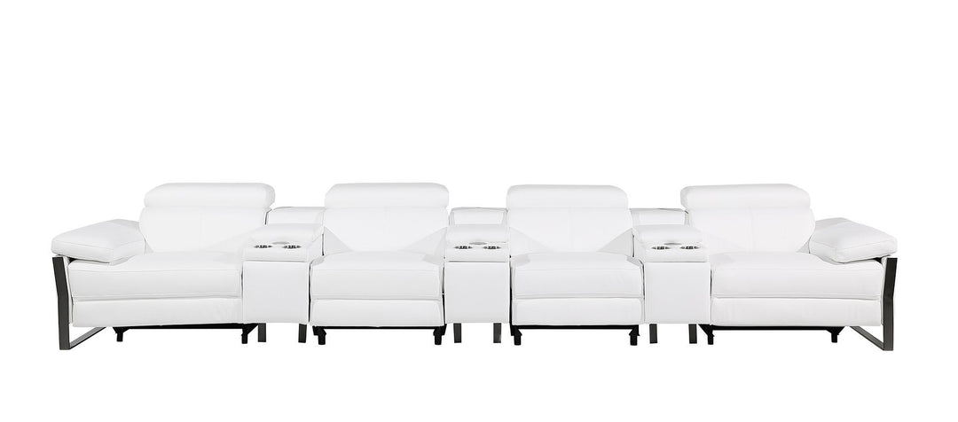 1246 - Modular Power Triple Reclining Triple Console Sofa With Power Reclining Headrests