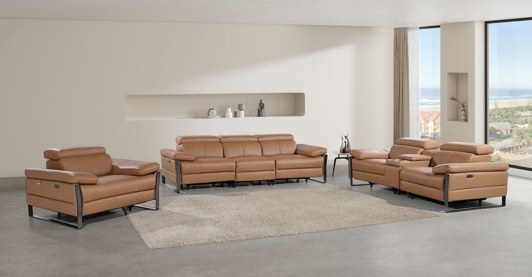 1246 - Modular Power Dual Reclining Sofa, Console Loveseat, And Chair Set With Power Headrests