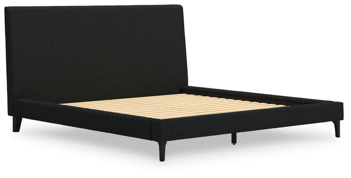 Cadmori - Upholstered Bed With Roll Slats