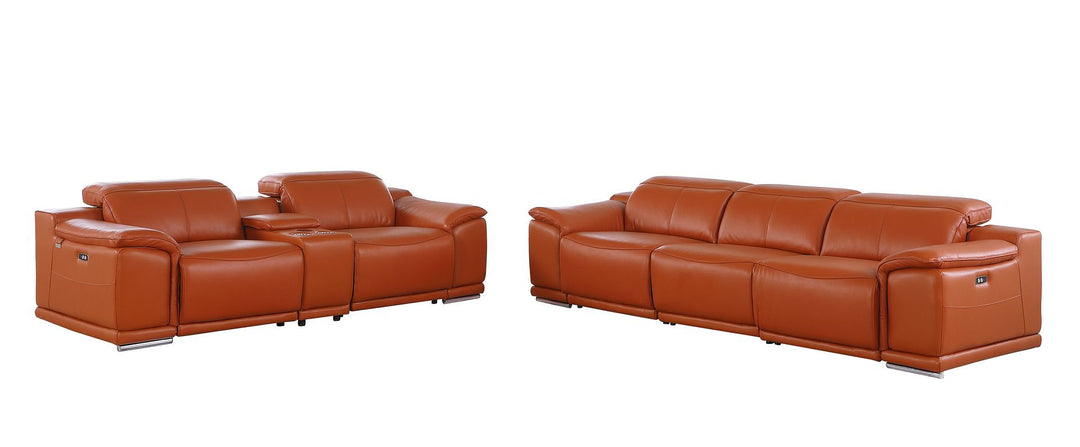 9762 - 6-Piece Modular Power Reclining Sofa And Console Loveseat Set With 5 Power Recliners In