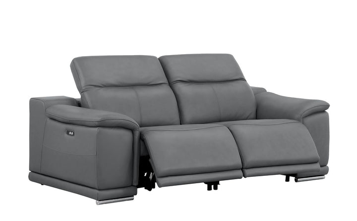2679 - Power Reclining Sofa, Loveseat &amp; Chair Set In Genuine Leather (6 Recliners)