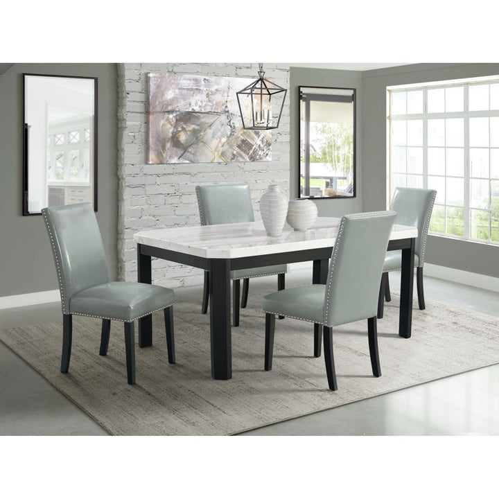 Francesca - 5 Piece Rectangular Dining Set (Table &amp; Four Chairs) - Gray