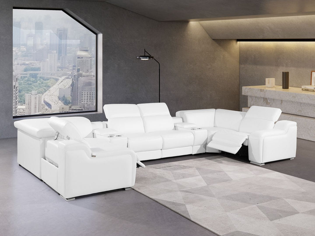 1116 - 8-Piece U-Shaped Sectional Sofa In With 2 Power Recliners &amp; Power Headrests