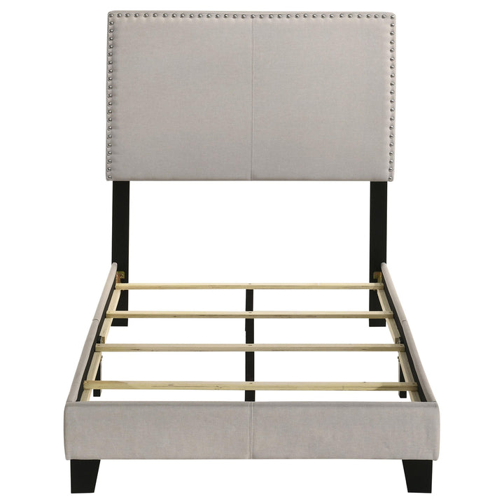 Boyd Upholstered Twin Panel Bed Ivory