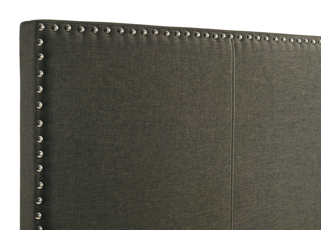 Boyd Upholstered Twin Panel Bed Charcoal
